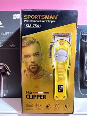 SM-754 Professional Men's Hair Clipper - Gold